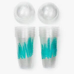 David's Tea Plastic Cups with Lids Set of 12